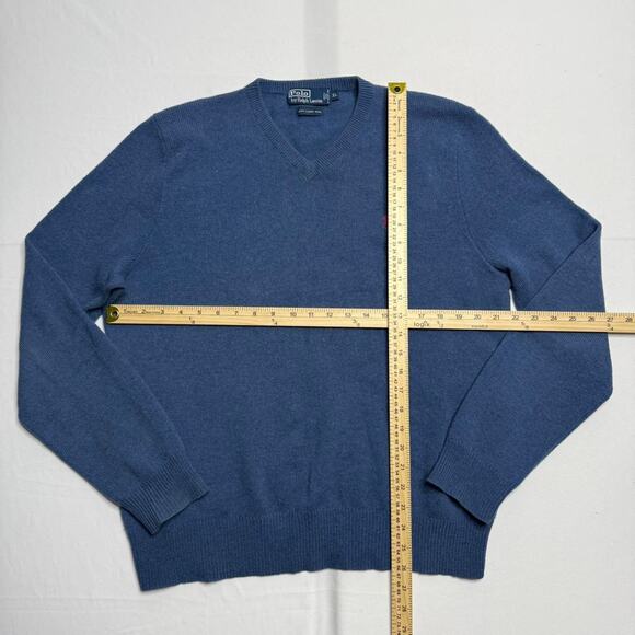 Polo Ralph Lauren Blue V-Neck Sweater Size XL - Picture 5 of 5